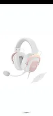 Headset Redragon Zeus-Sakura Edition, USB ou Entrada de Áudio de 3.5mm, Branco e Rose Gold | R$450