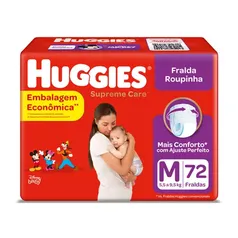 Fralda Huggies Supreme Care Hiper Roupinha Tamanho M Com 72 Unidades [Min 4]