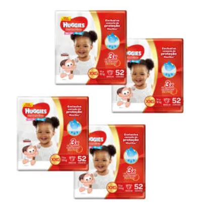 2 Kits de Fraldas Huggies Hiper Supreme Care XXG - 208 Unidades R$240 (50% Off na segunda unidade)