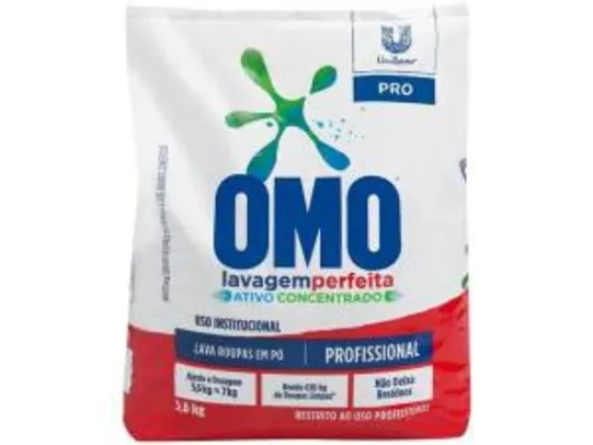 Sabão em Pó Omo Lavagem Perfeita Concentrado - Profissional 5,6kg | R$40