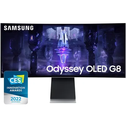 Monitor Samsung Odyssey G8 OLED 34” 2K 175Hz 0.1ms 99% DCIP3 Curvo 1800R HDR10+ True Black 400