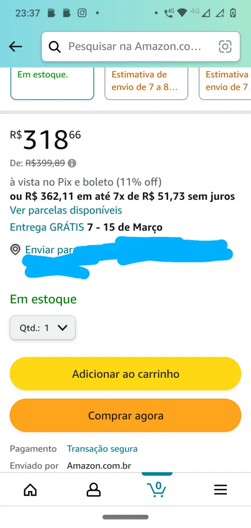 Imagem na descrição da promoção