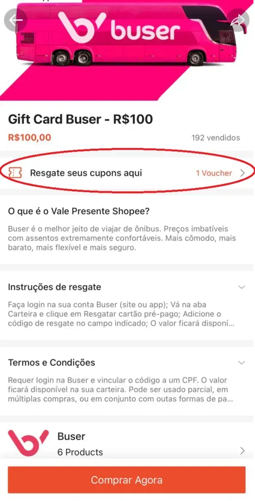 Imagem na descrição da promoção