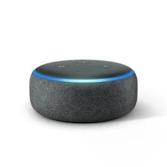 Echo Dot Amazon Smart Speaker Preto Alexa 3a Geração em Português