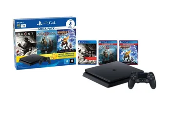 [APP + AME + CUPOM] Console Playstation 4 Hits 1tb Bundle 18 - Games God Of War + Ratchet And Clank + Ghost Of Tsushima | R$ 2167