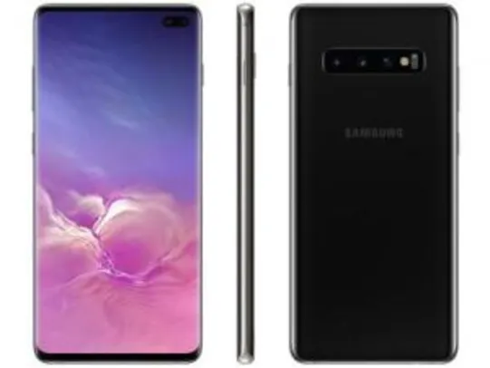 Smartphone Samsung Galaxy S10+ 512GB Ceramic Black - 4G 8GB RAM 6,4” Câm. Tripla + Câm. Selfie Dupla  por R$4049