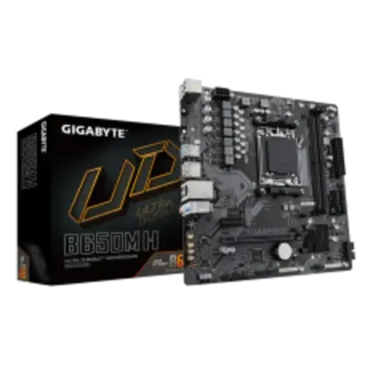 Placa Mãe Gigabyte B650M H, Chipset B650, AMD AM5, MATX, DDR5