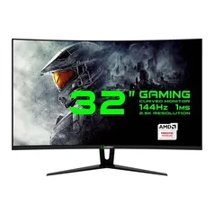 Monitor Gamer 32 Curvo Wqhd 144hz Freesync Preto Gamemax | R$1712