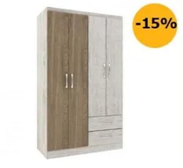 Guarda-Roupa Solteiro - Treviso 4 Portas 2 Gavetas | R$220