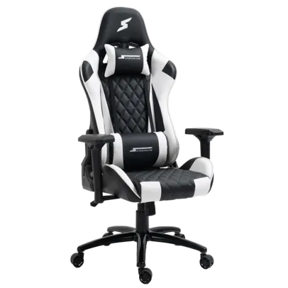 Cadeira Gamer SuperFrame Knight, Reclinável, Preto e Branco