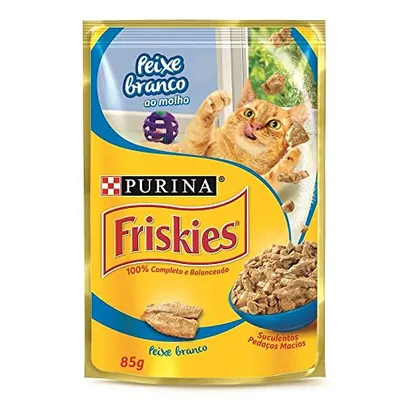 [REC] [Leve 8 pague 6] Ração Úmida Friskies Sachê - Peixe Branco ao Molho - 85g 