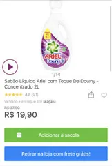 [8nuid.] Sabão Líquido Ariel com Toque De Downy - Concentrado 2L - R$112