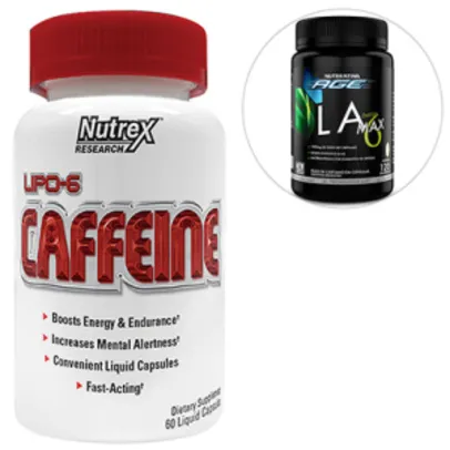 Kit Termogênico Lipo 6 New Caffeine 60 Caps – Nutrex + LA Max Black Age