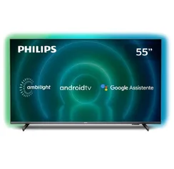 Smart TV Philips 55" Ambilight 4K UHD LED 55PUG7906/78 Dolby Atmos