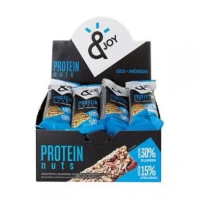 Barra Protein Nuts Coco e Amêndoas 35g x 12 - &JOY R$23