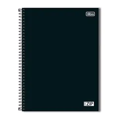 Tilibra ZIP - Caderno Espiral Capa Dura, 200x275mm, 80 Folhas, Negro