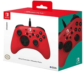 Controle Nintendo Switch HORIPAD Wired Controller (Red) by HORI - Licensed by Nintendo