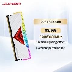 Juhor Memória Ram DDR4 16GB 3200mhz (2x8GB) Desktop Memory White