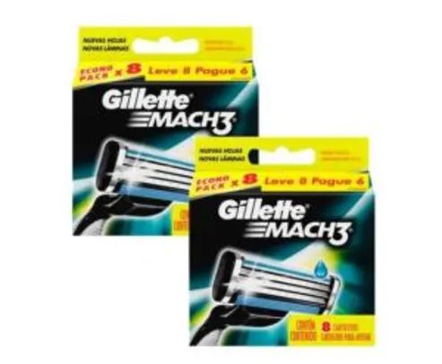 Carga Gillette Mach3 L8P6 - 16 unidades