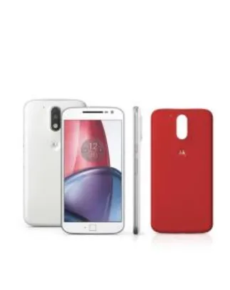 Smartphone Motorola Moto G4 Plus XT1640 Branco Dual Chip 32GB Android Marshmallow 4G Wi-Fi Câmera 16 MP