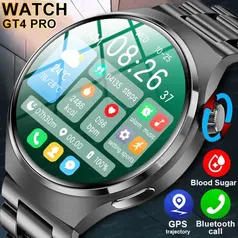 Huawei-GT4 Pro relógio inteligente para homens,Bluetooth,GPS,NFC frequência cardíaca,smartwatch