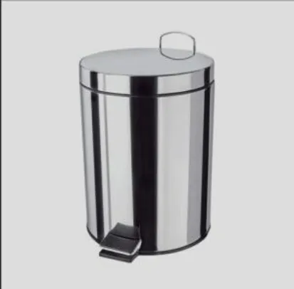 Lixeira Comum 5 Litros em Inox Euro Home | R$ 35