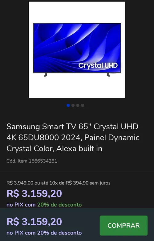 Imagem na descrição da promoção