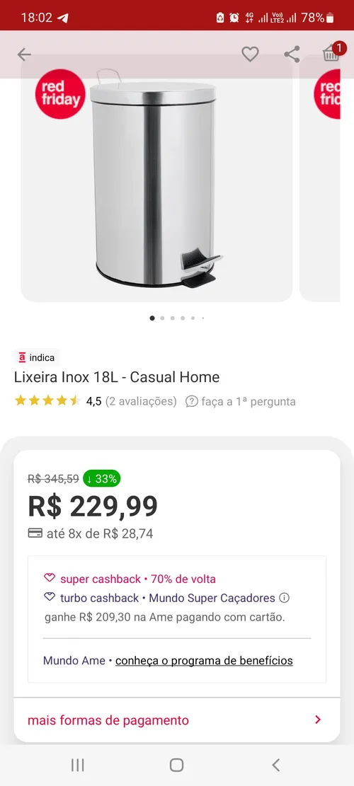 Imagem na descrição da promoção