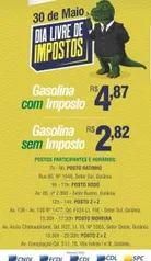 [Goiânia] Gasolina R$ 2,82 - Goiânia dia 30 de maio