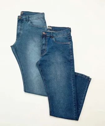Kit 2 Calças Masculinas Jeans Skinny