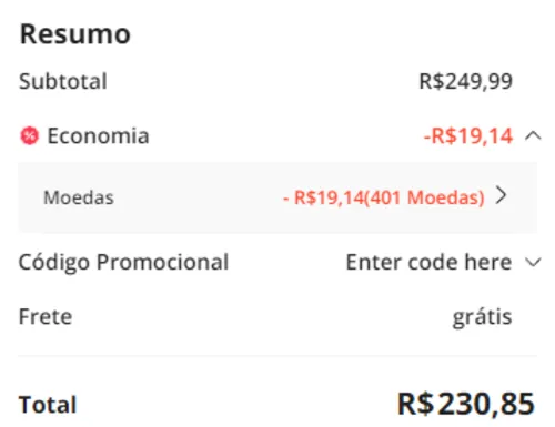 Imagem na descrição da promoção