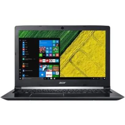 Notebook Acer A515-41G-13U1 AMD A12 8GB (AMD Radecon RX540 com 2GB) 1TB Preto 15,6” | R$2.291
