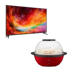 [AME R$ 1590] Smart TV DLED 55'' 4K Linux e Pipoqueira Redonda 127v Vermelha - CE184K