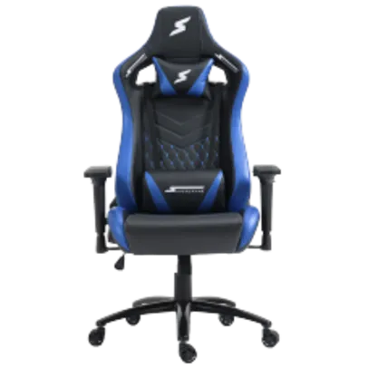 Cadeira Gamer SuperFrame Cleric, Reclinável, 4D, Preta e Azul