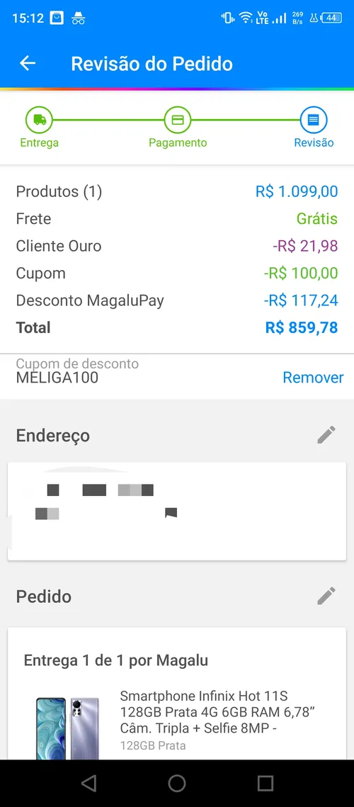 Imagem na descrição da promoção