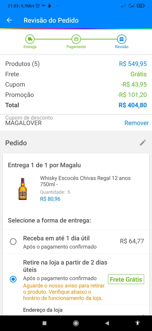 Imagem na descrição da promoção