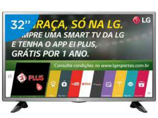 [Magazine Luiza] Smart TV 32" LG - R$ 1234