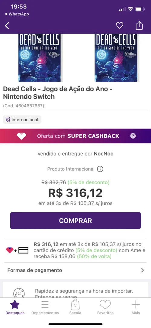 Imagem na descrição da promoção