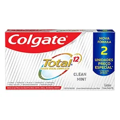 [4 UNIDADES] Creme Dental Colgate Total 12 Clean Mint 90G Promo 2 Un