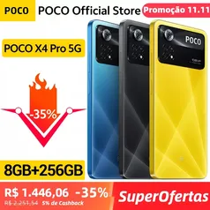 Celular  POCO X4 Pro 5G NFC Smartphone 256GB Snapdragon 695 Octa Core