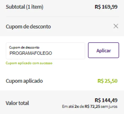 Imagem na descrição da promoção