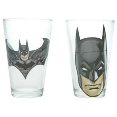 CONJUNTO COM 2 COPOS DE VIDRO 300ML BATMAN URBAN