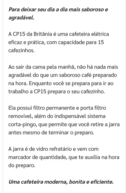 Imagem na descrição da promoção