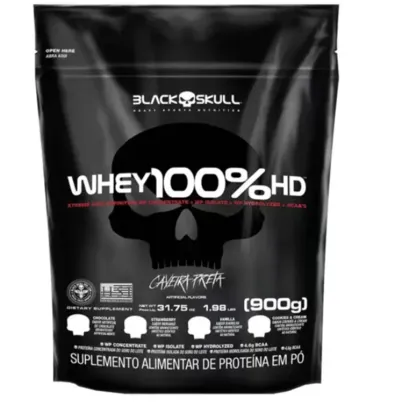 Whey 100% Hd Refil 900g Black Skull