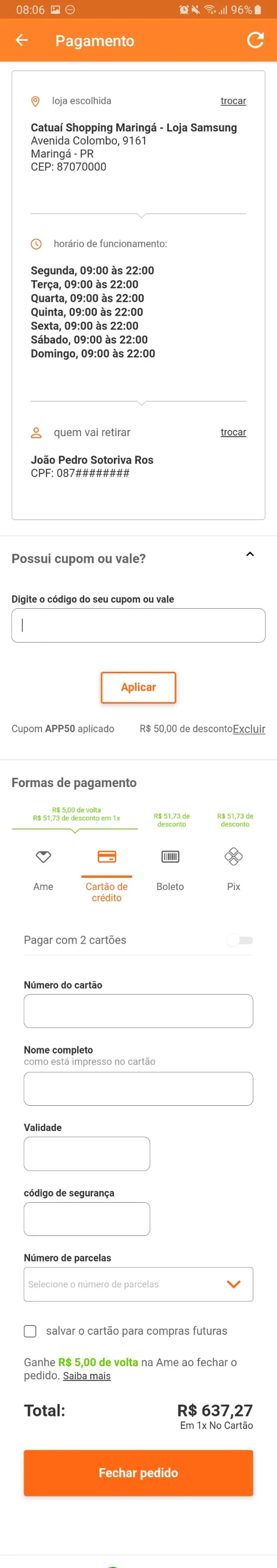 Imagem na descrição da promoção