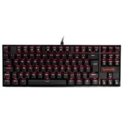 Teclado Mecânico Redragon Kumara, LED Vermelho, Switch Outemu Brown, ABNT 2