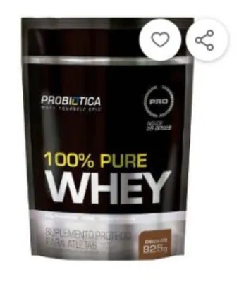 100% Pure Whey Refil 825g Sabores - Probiótica por R$ 47