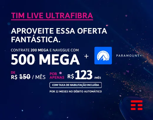 Tim Live Fibra 500 Mega | R$123