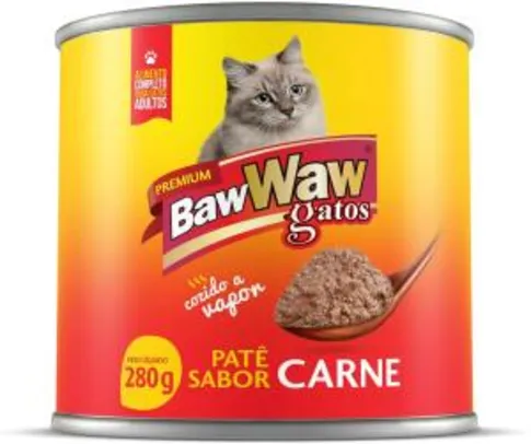 [PRIME] Patê Baw Waw para Gatos - Carne 280g | R$3