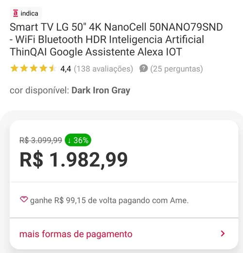 Imagem na descrição da promoção